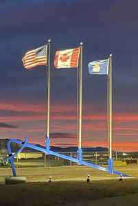 The flags outside of our facility